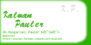 kalman pauler business card